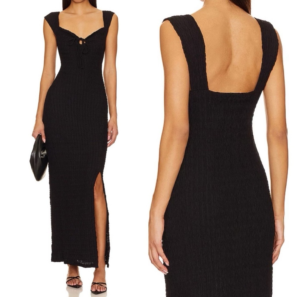 Free People Elenia Stretch Dress in Black Women's Size Medium